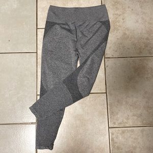 Gray Fabletics leggings with mesh legs